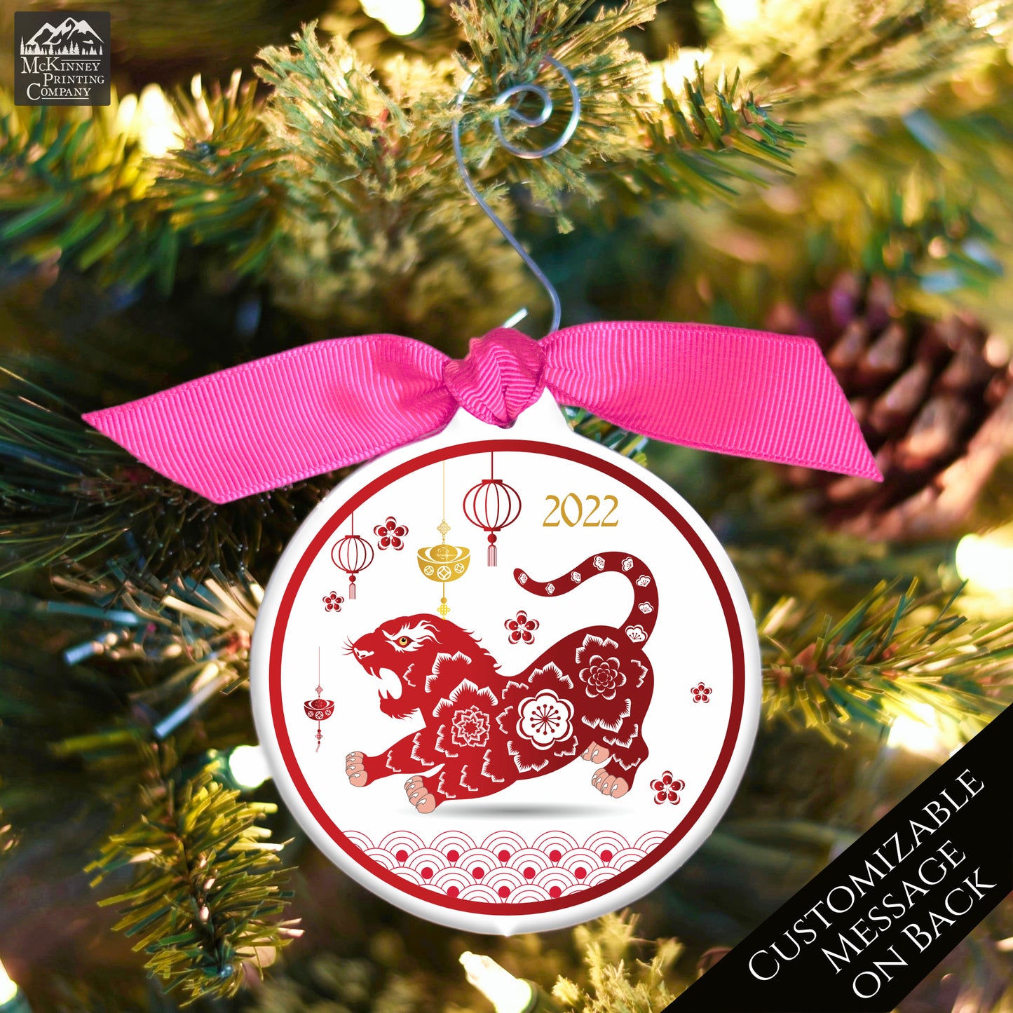 Chinese New Year - Christmas Ornament, Year of the Tiger, Zodiac