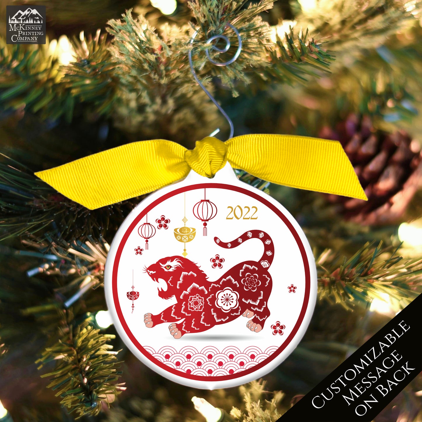 Chinese New Year - Christmas Ornament, Year of the Tiger, Zodiac
