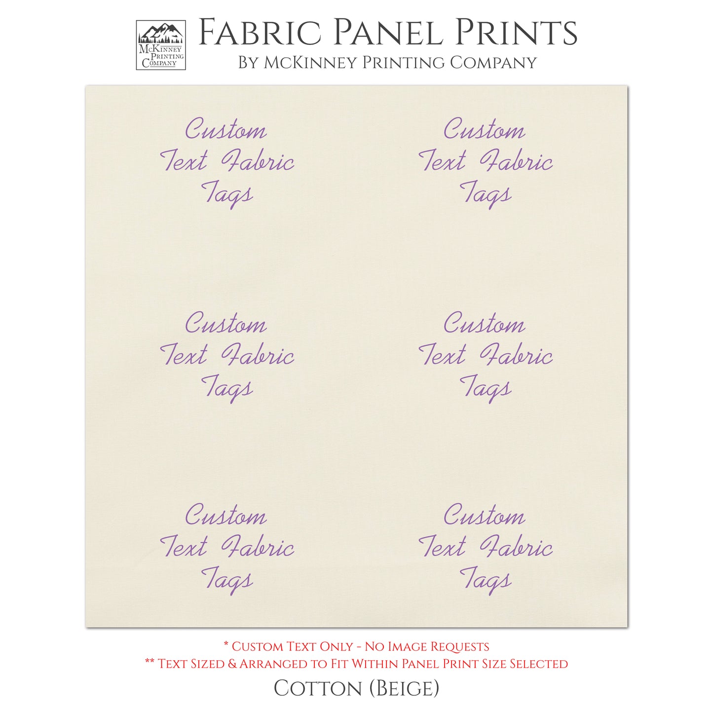 Quilt Labels - Sewing Tags, Custom | Personalized, Fabric for Quilting & Crafts - Includes (6) 2.75 x 1.5 Inch Labels