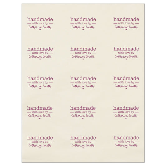 Quilt Label, Handmade, Fabric Tag, Fabric Label