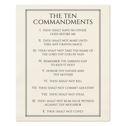 10 Commandments - Christian Fabric, Religious, Exodus 20, Bible Verse, Wall Art, Quilting, Quilt, Cotton, Canvas