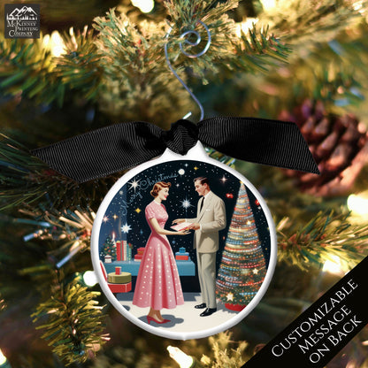 Mid Century Christmas Ornaments - Engagement, Retro, 1950s, Vintage