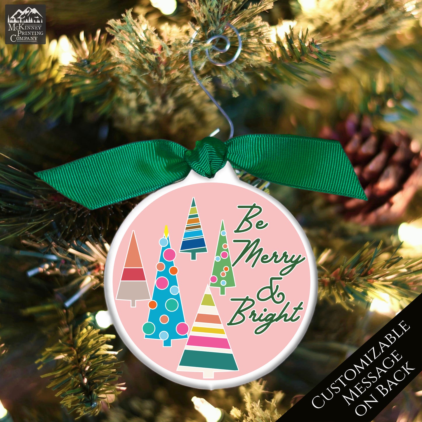 Mid Century Christmas Ornaments - Merry and Bright, 1950s, Vintage, Retro