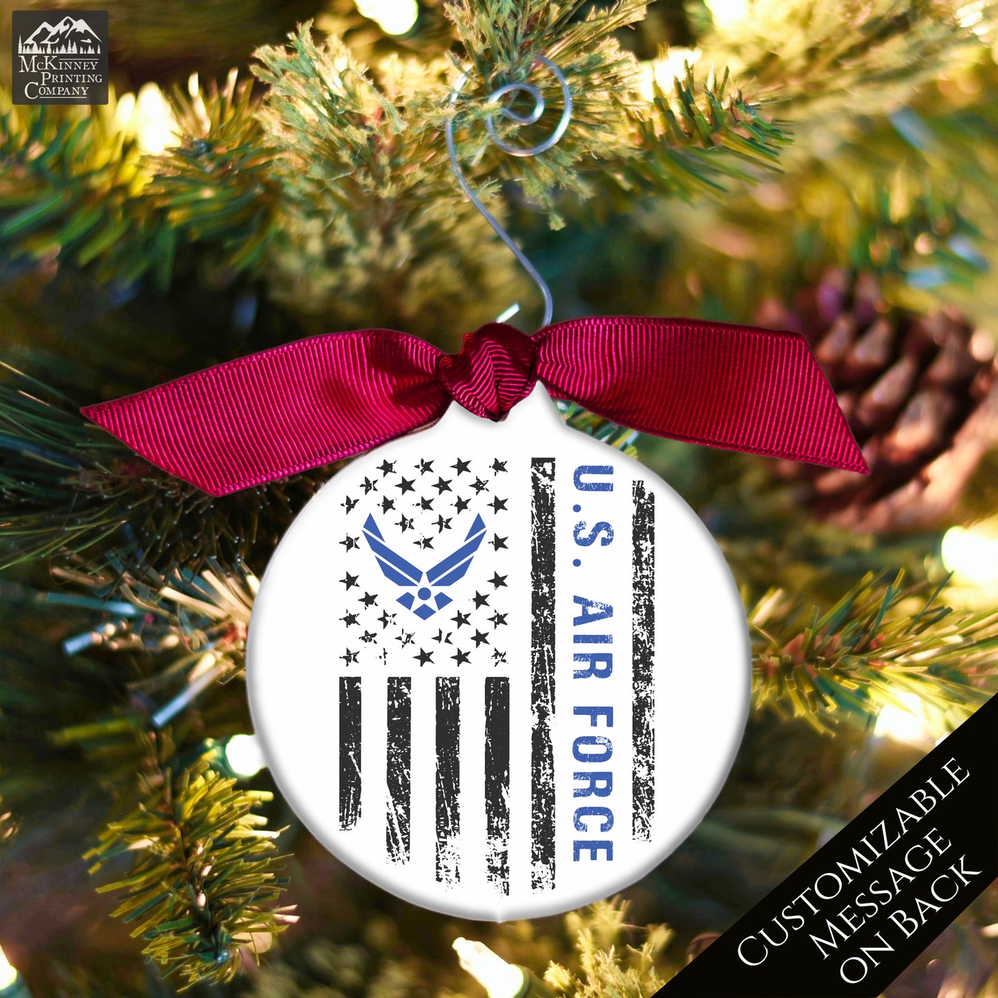 Military Ornaments - Air Force, Christmas, Veteran, USAF, Gift, Retired, Graduation, Promotion