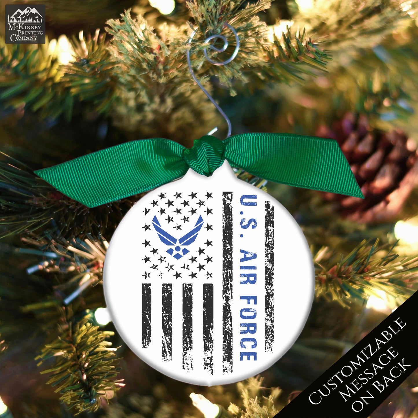Military Ornaments - Air Force, Christmas, Veteran, USAF, Gift, Retired, Graduation, Promotion