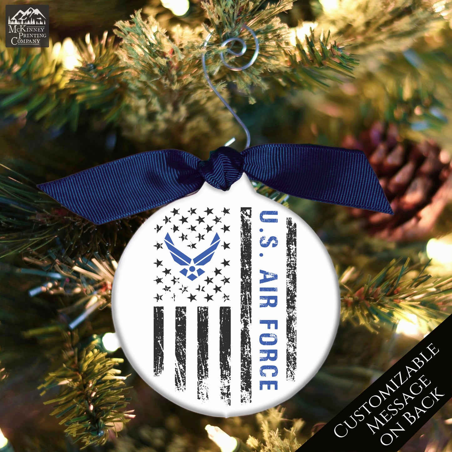Military Ornaments - Air Force, Christmas, Veteran, USAF, Gift, Retired, Graduation, Promotion