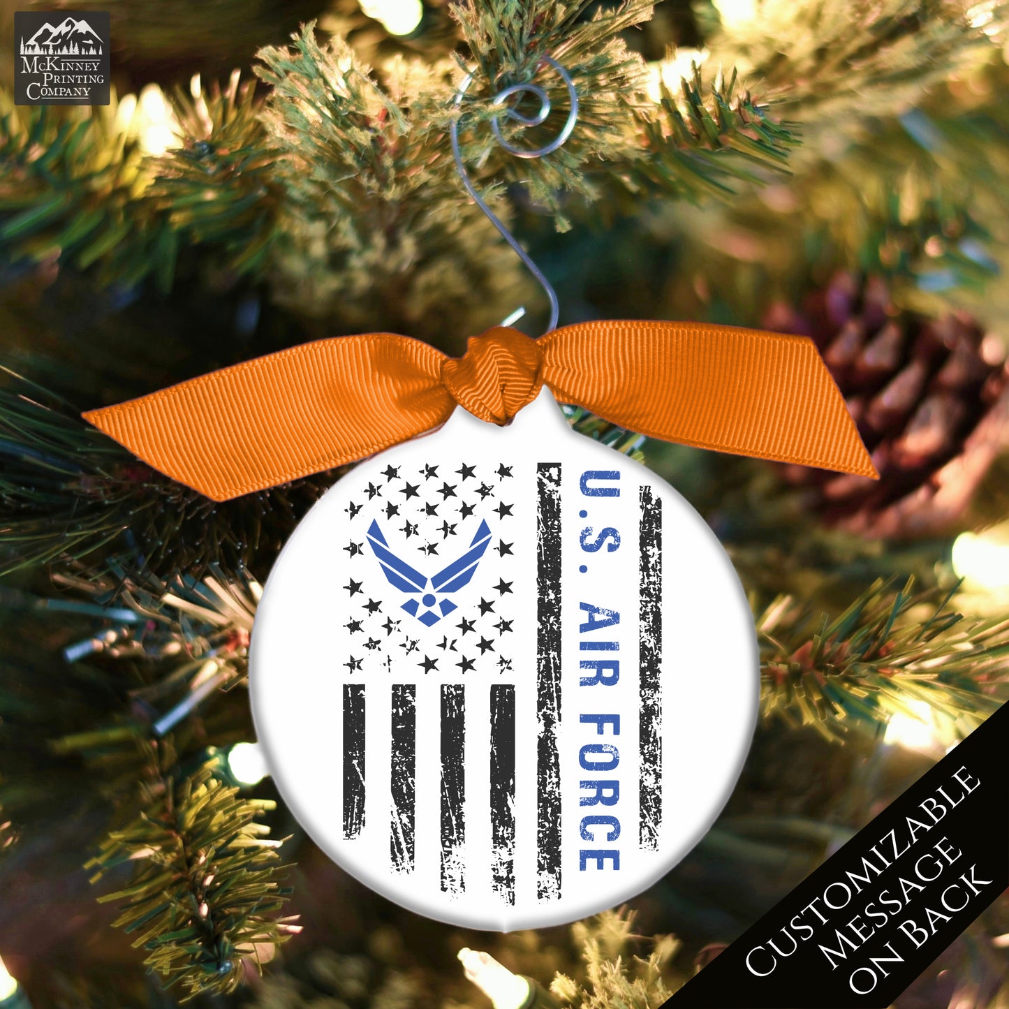 Military Ornaments - Air Force, Christmas, Veteran, USAF, Gift, Retired, Graduation, Promotion