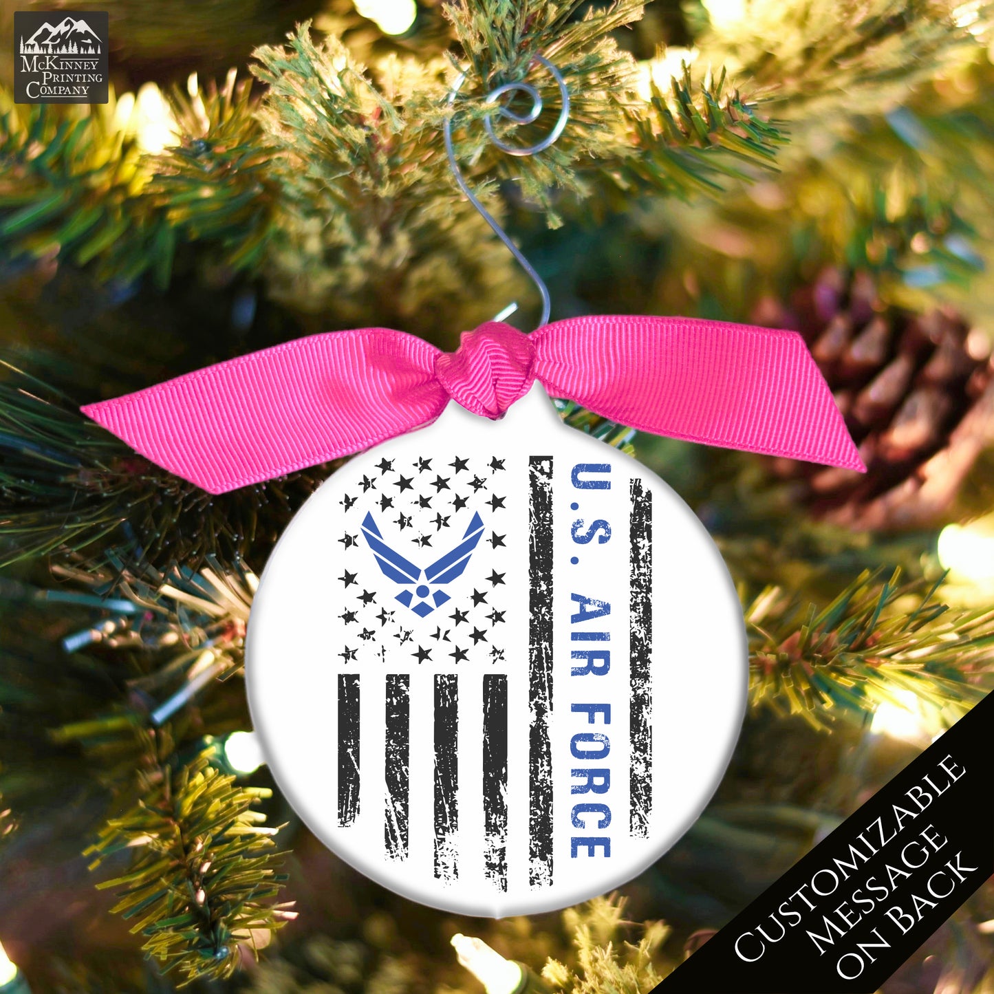 Military Ornaments - Air Force, Christmas, Veteran, USAF, Gift, Retired, Graduation, Promotion