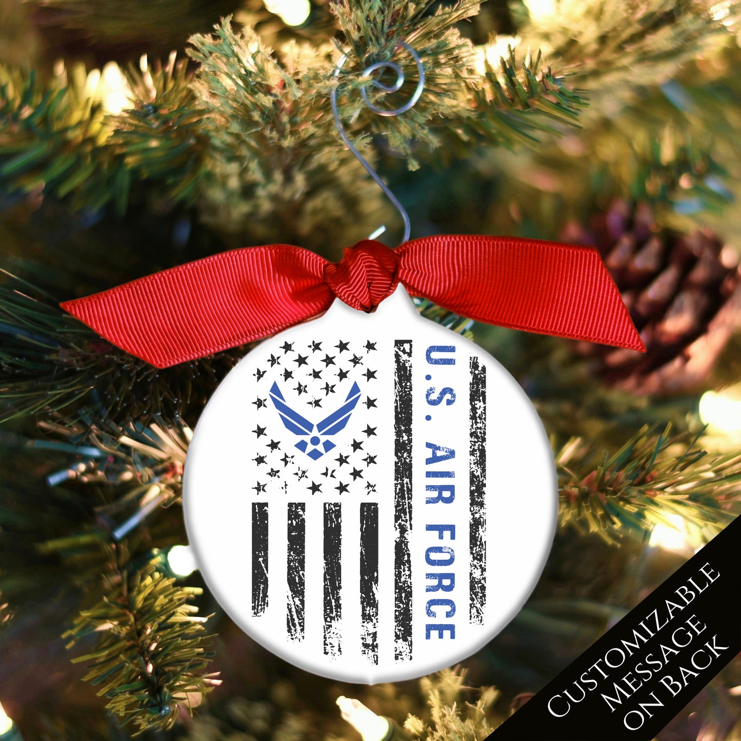 Military Ornaments - Air Force, Christmas, Veteran, USAF, Gift, Proud
