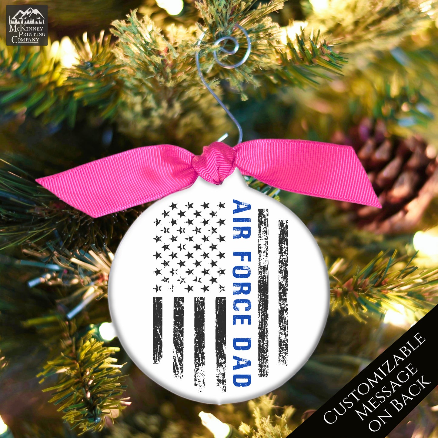 Military Ornaments - Air Force Dad, Christmas, USAF, Gift, Father