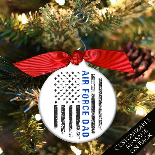Military Ornaments - Air Force Dad, Christmas, USAF, Gift, Father