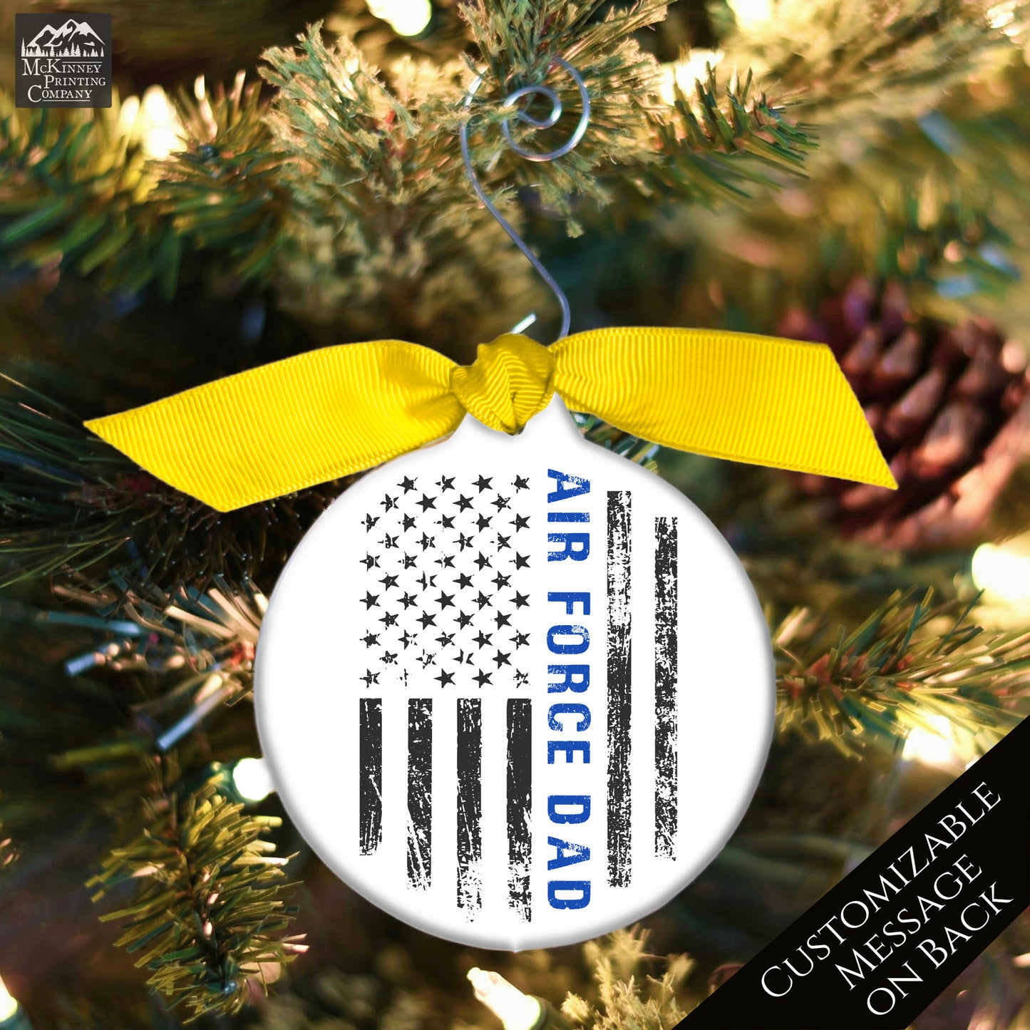 Military Ornaments - Air Force Dad, Christmas, USAF, Gift, Father