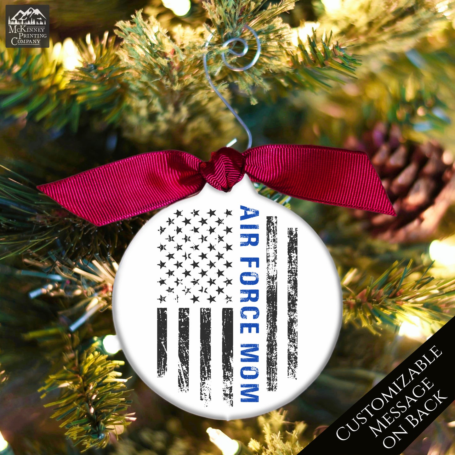 Proud Air Force Mom - Military Ornaments, Christmas, USAF, Gifts