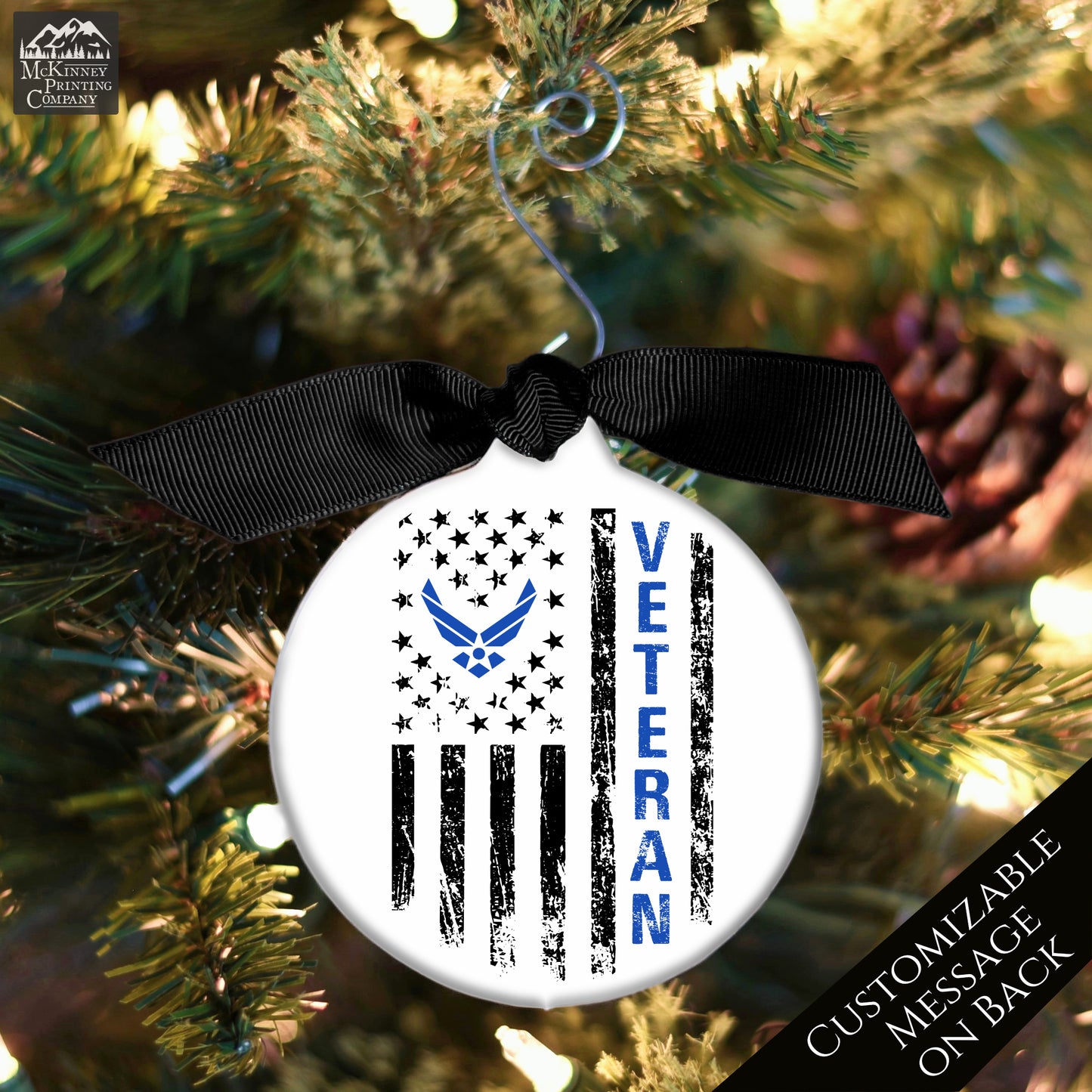 Air Force Ornament - Military, Christmas, Veteran, USAF, Gift, Decor