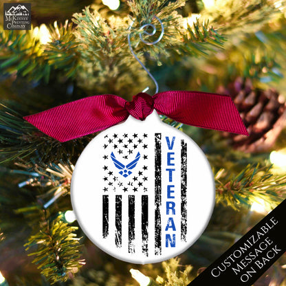 Air Force Ornament - Military, Christmas, Veteran, USAF, Gift, Decor