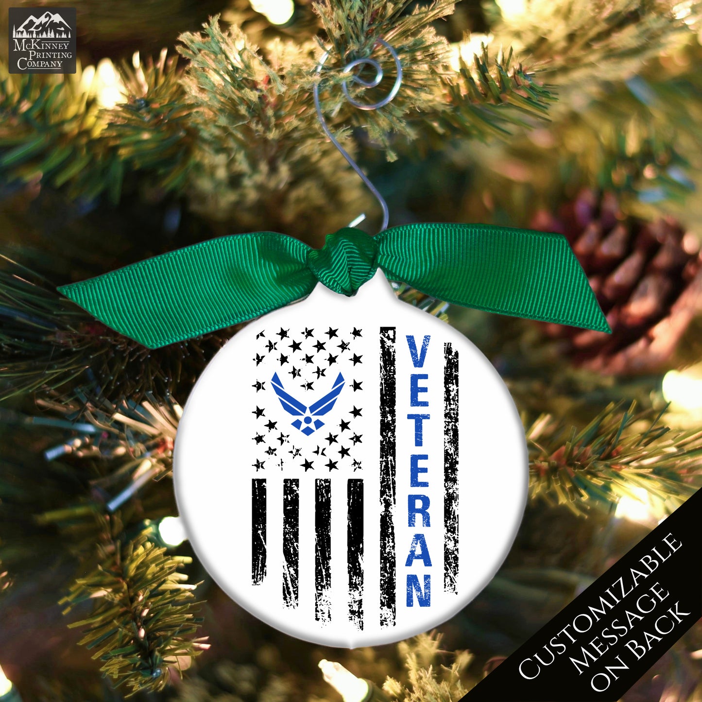 Air Force Ornament - Military, Christmas, Veteran, USAF, Gift, Decor