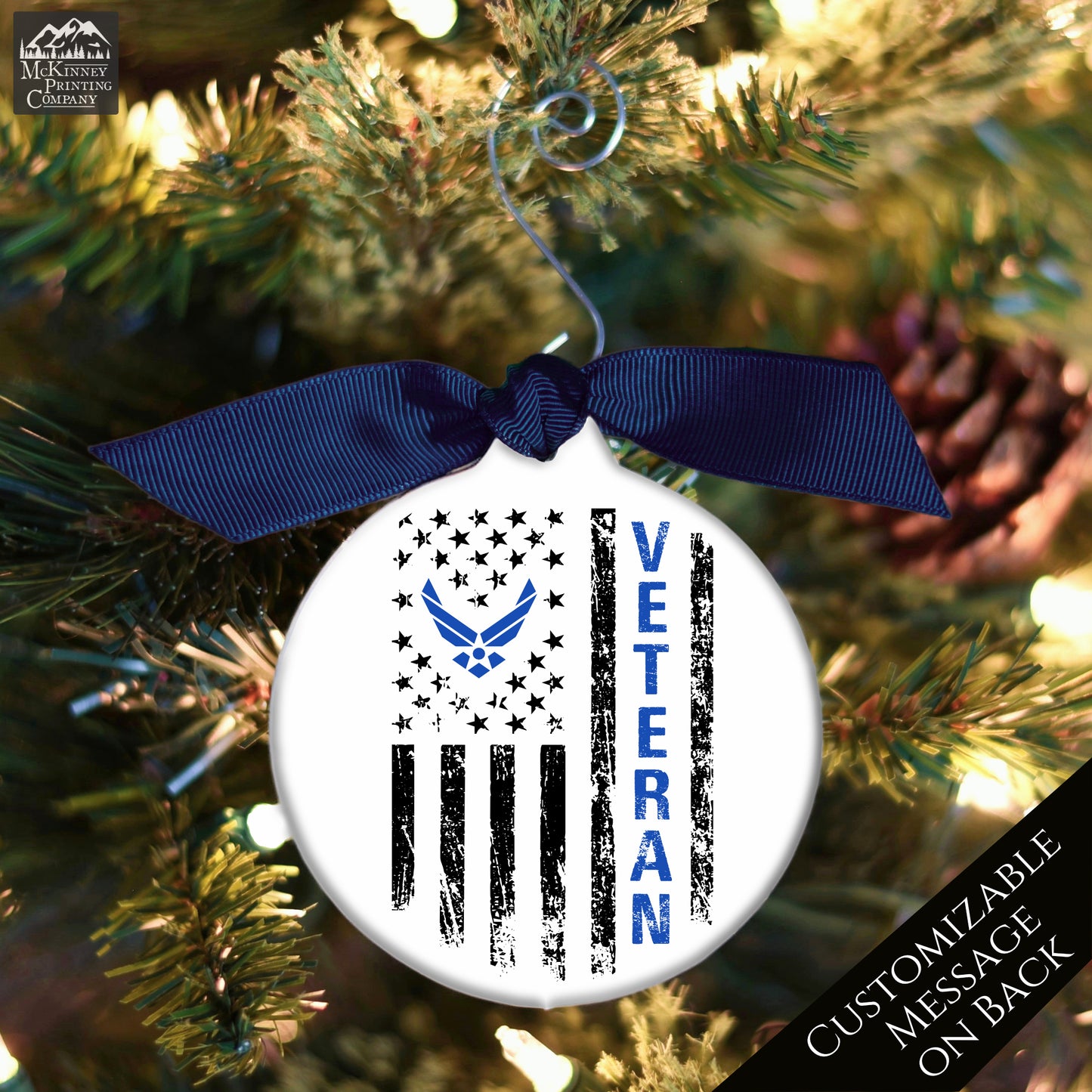 Air Force Ornament - Military, Christmas, Veteran, USAF, Gift, Decor