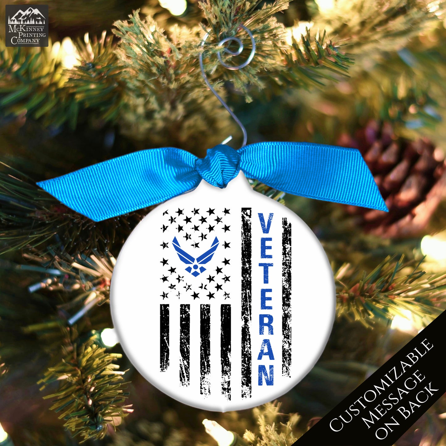 Air Force Ornament - Military, Christmas, Veteran, USAF, Gift, Decor