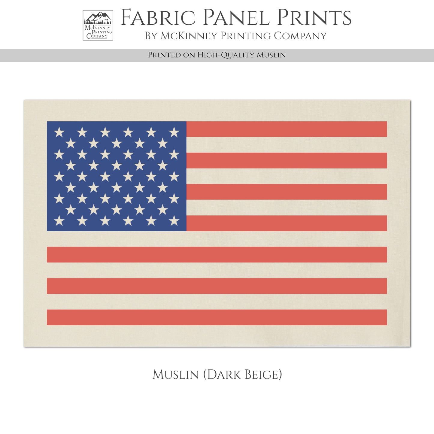 American Flag Fabric - Patriotic, Americana, USA, Military, Old Glory, Quilting, Quilt, Cotton, Canvas, Print