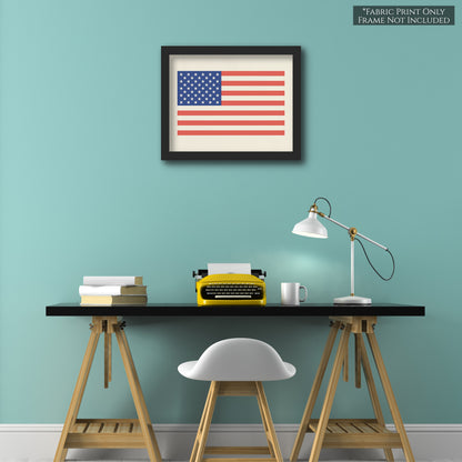 American Flag Fabric - Patriotic, Americana, USA, Military, Old Glory, Quilting, Quilt, Cotton, Canvas, Print