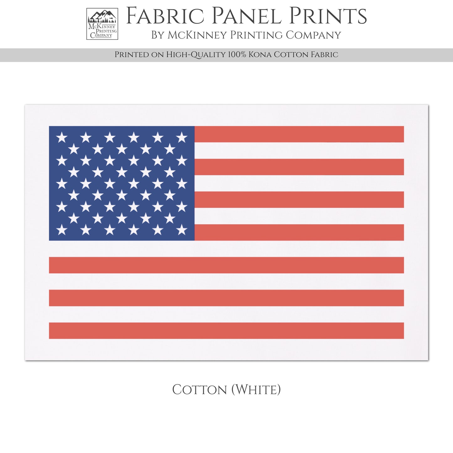 American Flag Fabric - Patriotic, Americana, USA, Military, Old Glory, Quilting, Quilt, Cotton, Canvas, Print
