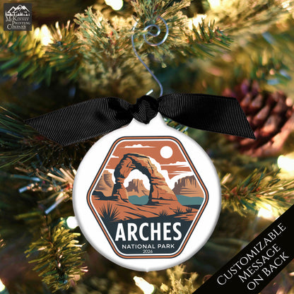 Arches National Park - National Park Ornament, Utah, Personalized, Camping, Hiking, Souvenir, Vacation, Christmas Gift