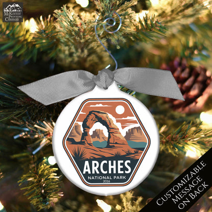 Arches National Park - National Park Ornament, Utah, Personalized, Camping, Hiking, Souvenir, Vacation, Christmas Gift