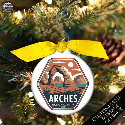 Arches National Park - National Park Ornament, Utah, Personalized, Camping, Hiking, Souvenir, Vacation, Christmas Gift