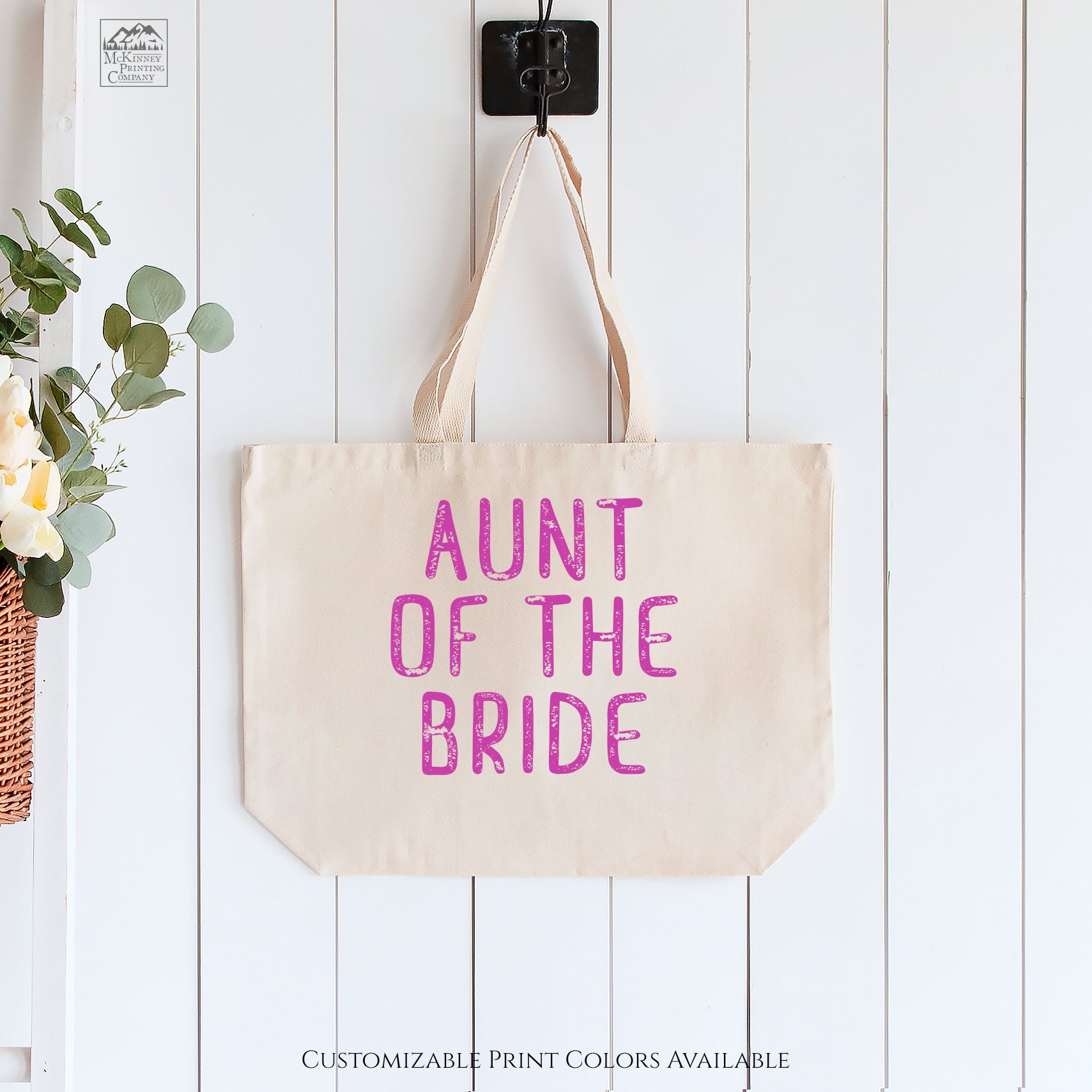 Aunt of the Bride, Wedding, Bachelorette Tote Bag