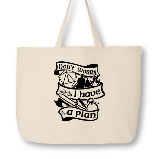 Dungeon and Dragons, Bag of Holding, Canvas Tote Bag with Zipper, DND