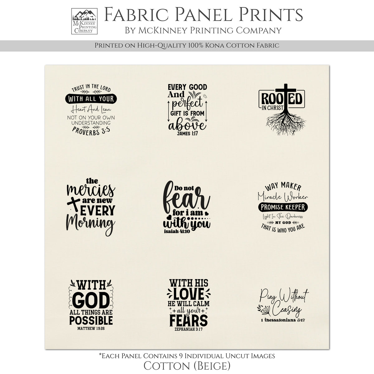 Fabric Labels - Rooted in Christ, Christian, Bible Verse, Memory Pillow, Patch, Tags, Bag Charms, Quilt Label, Inspirational, Craft