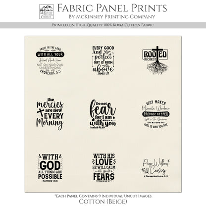 Fabric Labels - Rooted in Christ, Christian, Bible Verse, Memory Pillow, Patch, Tags, Bag Charms, Quilt Label, Inspirational, Craft