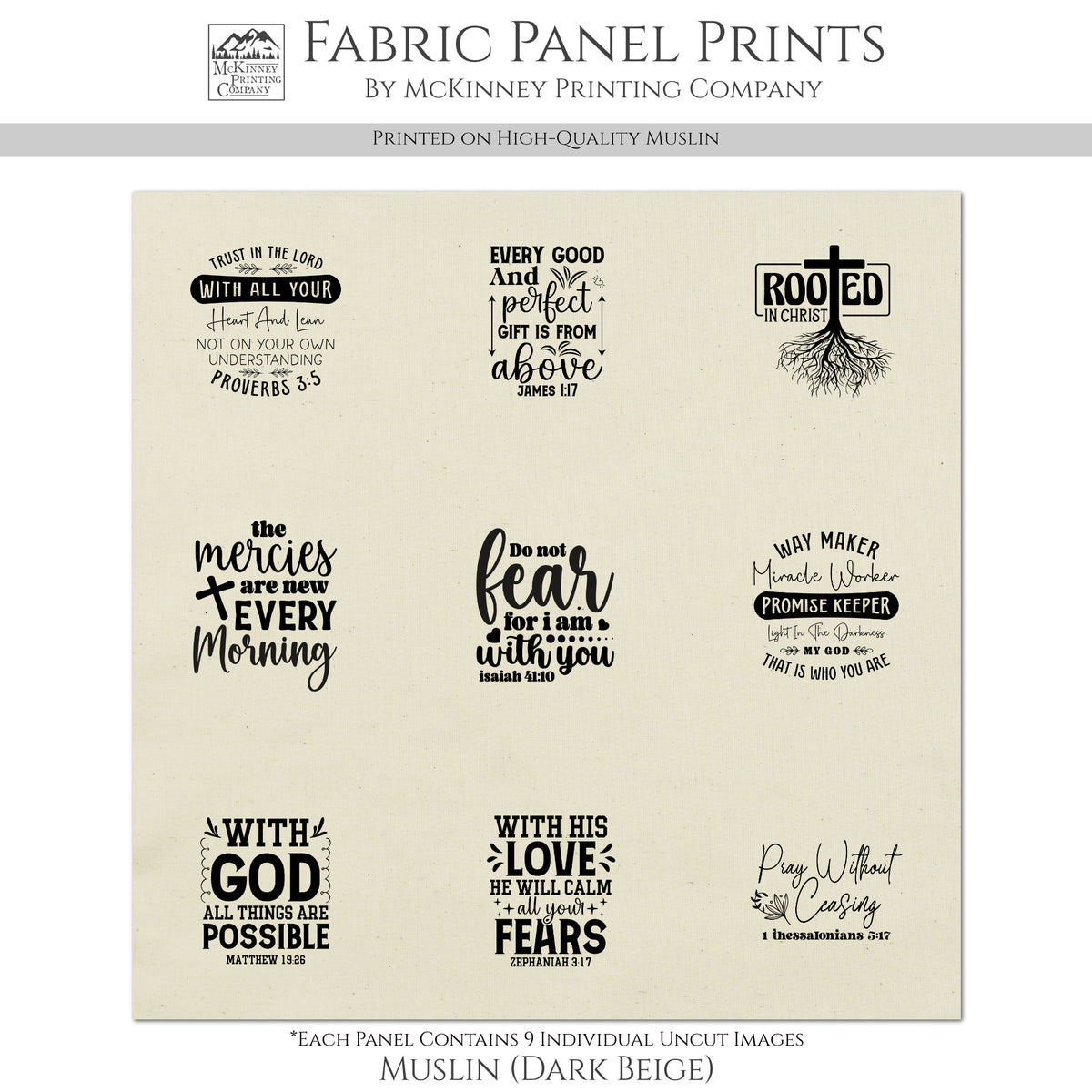 Fabric Labels - Rooted in Christ, Christian, Bible Verse, Memory Pillow, Patch, Tags, Bag Charms, Quilt Label, Inspirational, Craft