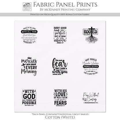 Fabric Labels - Rooted in Christ, Christian, Bible Verse, Memory Pillow, Patch, Tags, Bag Charms, Quilt Label, Inspirational, Craft