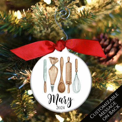 Pastry Chef Gift - Christmas Tree Décor, Cook, Baker - Custom Ornament