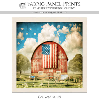 Barn Quilt - Patriotic, Red, Farm, Americana, American Flag, Décor, Wall Art, Country, Farmhouse, Block Print, Cotton, Quilting, Sewing