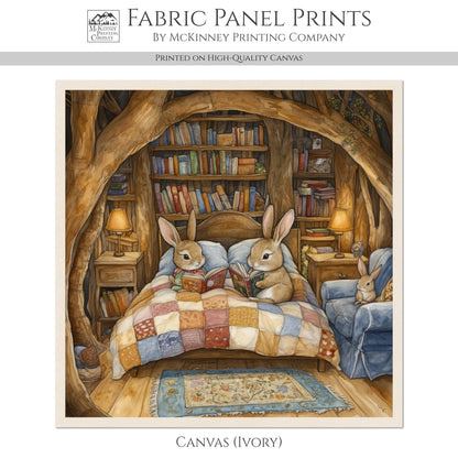 Beatrix Potter Fabric - Bunny, Rabbit, Baby Fabric Panels, Woodland Animal, Nursery Décor, Quilt Block, Wall Art, Cotton, Quilting