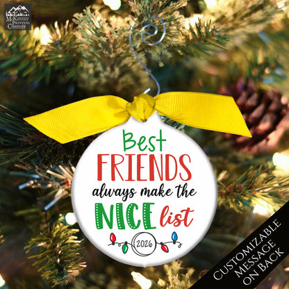 Best Friend Ornament - Friendship, Christmas Gift for Best Friend Female, Farewell, Besties, Birthday, Personalized, Custom, Custom