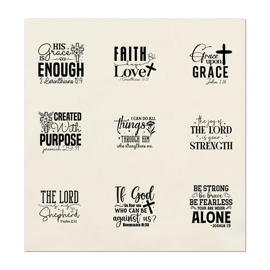 Christian Patch - Bible Verse, I Can Do All Things, Be Strong, Tags, Bag Charms, Quilt Label, Inspirational, Craft
