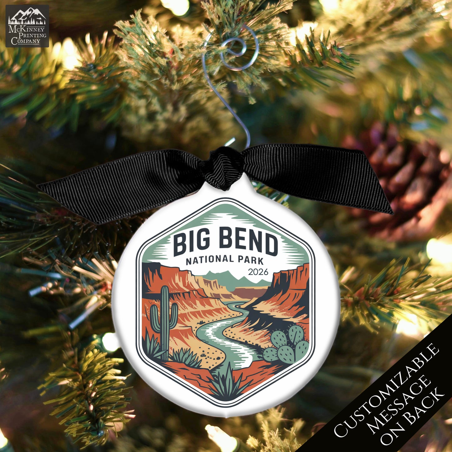 National Park Ornament - Big Bend, Texas, Personalized, Camper, Camping, Hiking, Outdoor, Christmas Gift