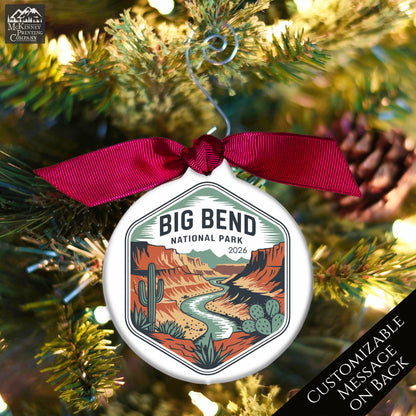 National Park Ornament - Big Bend, Texas, Personalized, Camper, Camping, Hiking, Outdoor, Christmas Gift
