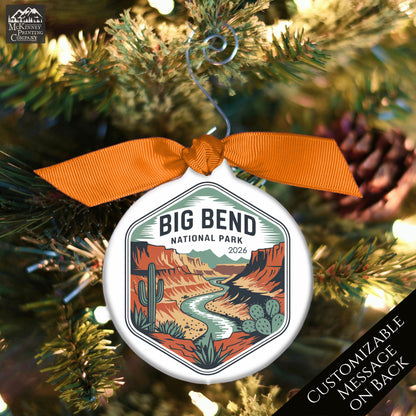 National Park Ornament - Big Bend, Texas, Personalized, Camper, Camping, Hiking, Outdoor, Christmas Gift