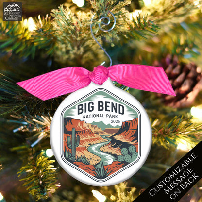 National Park Ornament - Big Bend, Texas, Personalized, Camper, Camping, Hiking, Outdoor, Christmas Gift