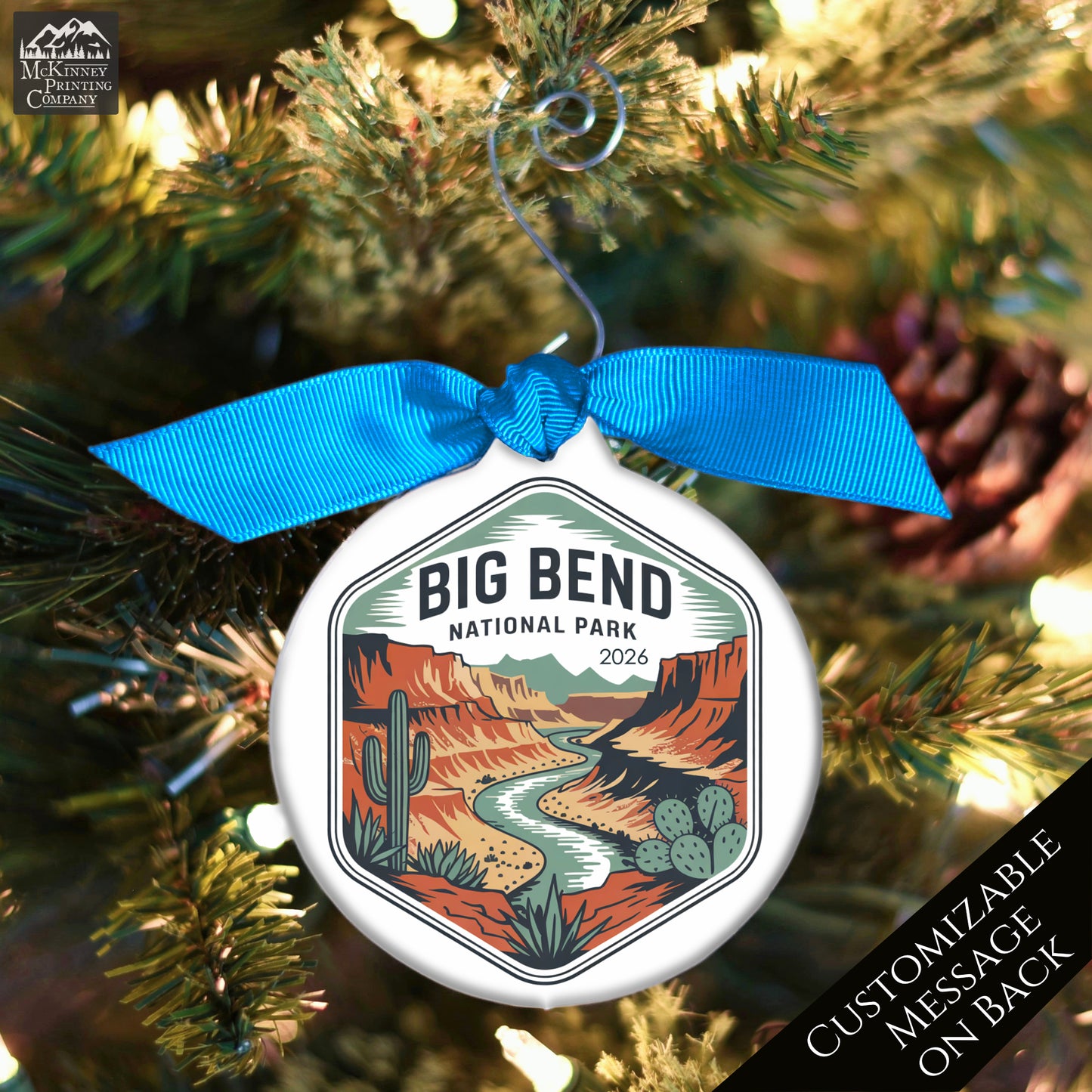 National Park Ornament - Big Bend, Texas, Personalized, Camper, Camping, Hiking, Outdoor, Christmas Gift