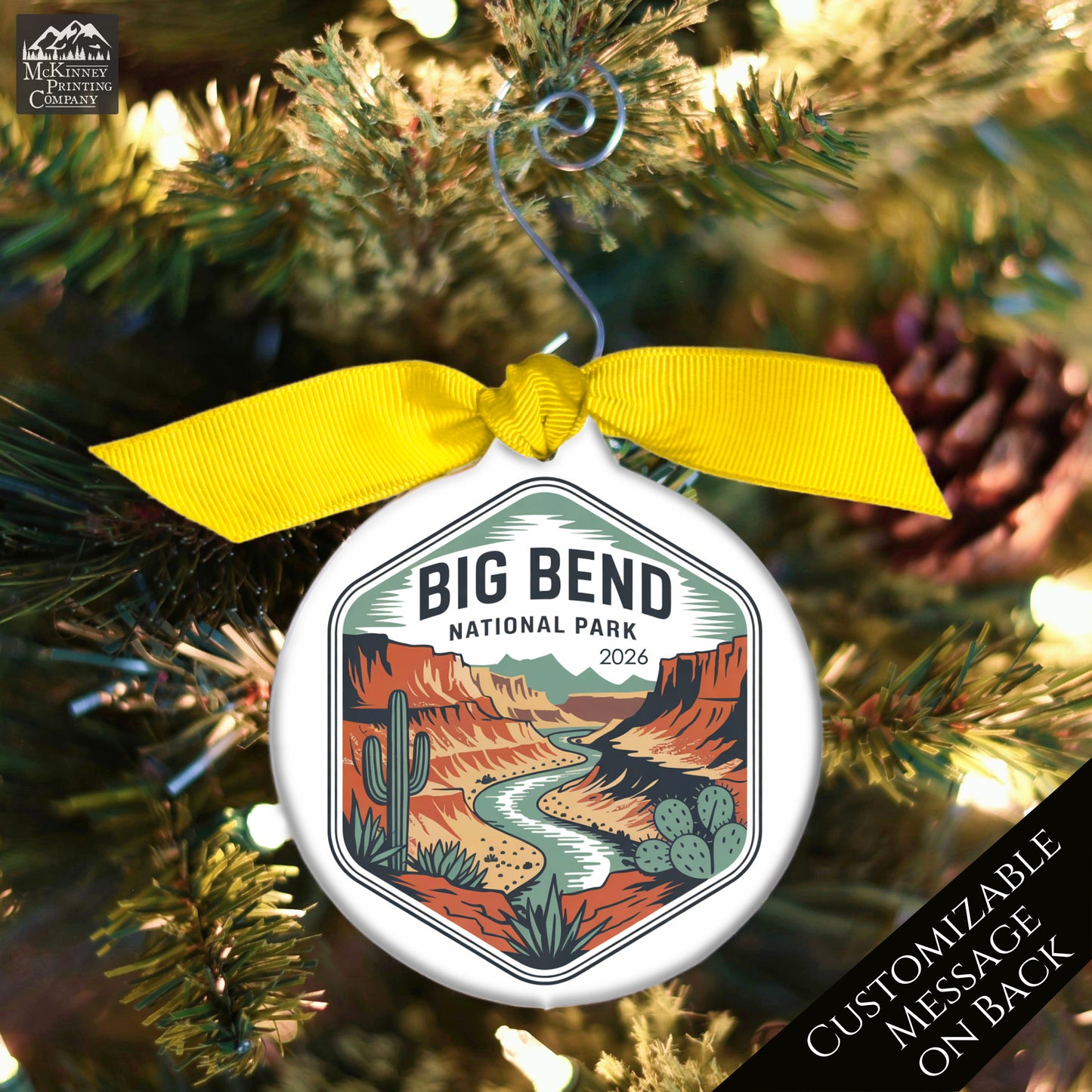National Park Ornament - Big Bend, Texas, Personalized, Camper, Camping, Hiking, Outdoor, Christmas Gift
