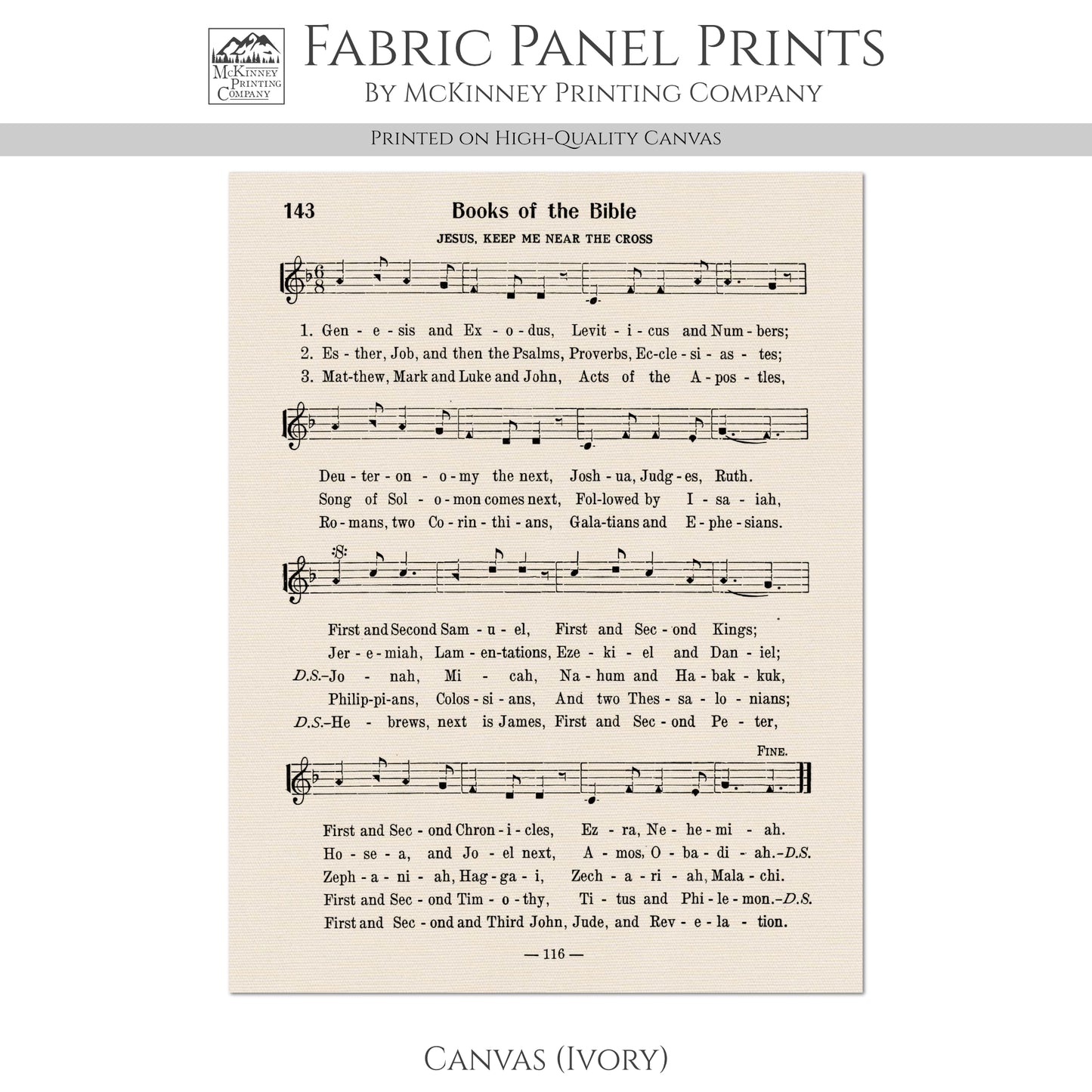 Books of the Bible - Christian Fabric, Religious, Hymn Wall Art, Vintage Sheet Music, Choral, Piano, Quilting, Quilt, Cotton, Sewing, Cotton