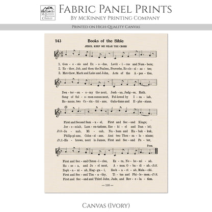 Books of the Bible - Christian Fabric, Religious, Hymn Wall Art, Vintage Sheet Music, Choral, Piano, Quilting, Quilt, Cotton, Sewing, Cotton