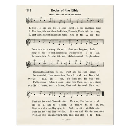 Books of the Bible - Christian Fabric, Religious, Hymn Wall Art, Vintage Sheet Music, Choral, Piano, Quilting, Quilt, Cotton, Sewing, Cotton