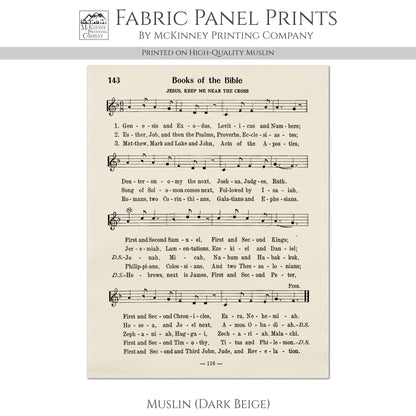 Books of the Bible - Christian Fabric, Religious, Hymn Wall Art, Vintage Sheet Music, Choral, Piano, Quilting, Quilt, Cotton, Sewing, Cotton