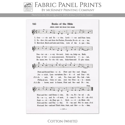 Books of the Bible - Christian Fabric, Religious, Hymn Wall Art, Vintage Sheet Music, Choral, Piano, Quilting, Quilt, Cotton, Sewing, Cotton